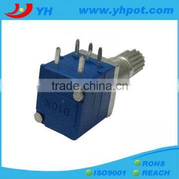 chagnzhou Yuhao 9mm with switch 10k rotary potentiometer 5pin                        
                                                                                Supplier's Choice