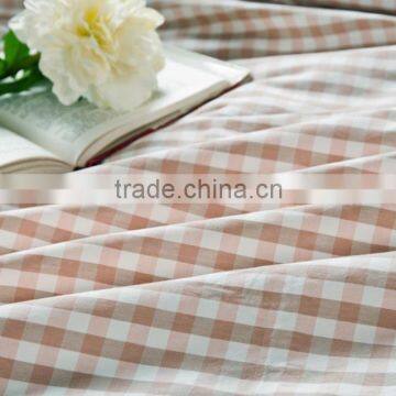 100% Cotton Washed Yarn Dyed Fitted Sheet Set/plaid Design/4pcs/6pcs Set photo-2