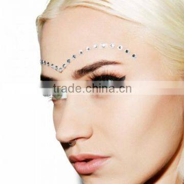 OEM Custom Radiant Temporary Self-adhesive Makeup Rhinestone Crystal Face Jewels Sticker Eye Jewels on Sticker Factory photo-2