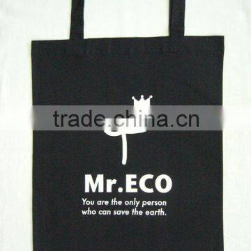 100% Recycled Wholesale Cheap Fashion Black Cotton Canvas Women's Shopping Tote Bag