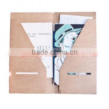 travelers note kraft folder