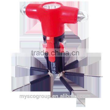 9 in 1 Safety Hammer With Flashlight/Hand Tool Sets