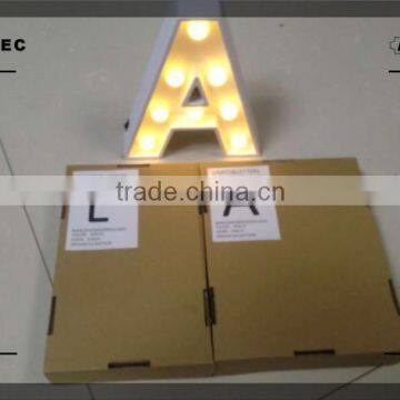 custom wedding letters light with the wood plastic composite material