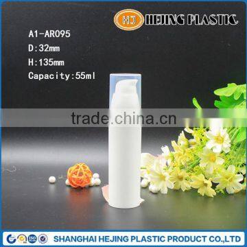 Empty 50ml white color airless pump bottle for skin care use