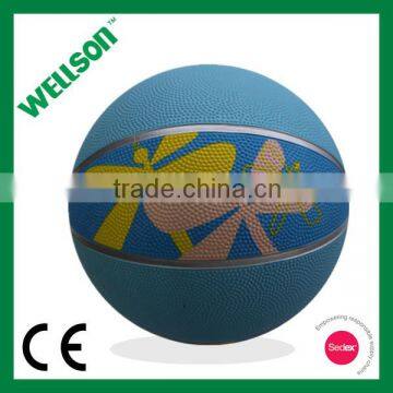 Grain surface rubber basketball