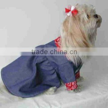 Hot sell denim dog clothes