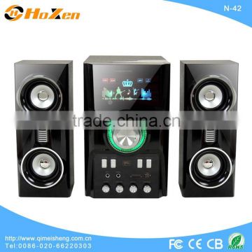 2013 best selling great sound multimedia speaker 2.1 home theater with usb fm usb