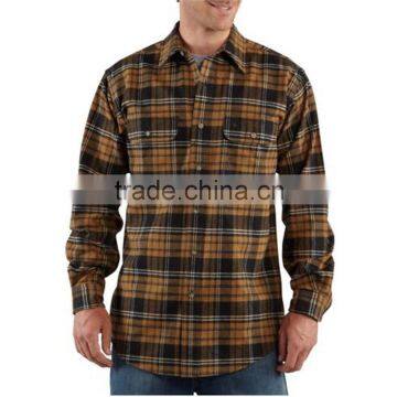 Mens double pockets red check flannel shirt wholesale check cotton plaid flannel shirt mens flannel shirts