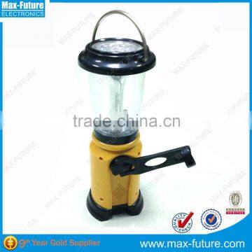 Emergency hand crank led Flashlight with radio / Dynamo torch light with radio / Hand crank flashlight USB charger
