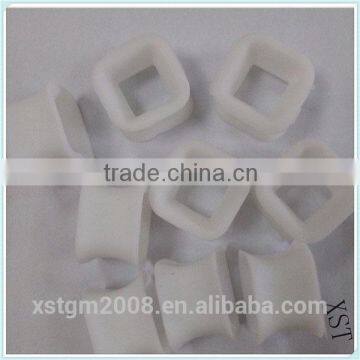 Square White Silicone Ear Tunnel Plugs Logo Flesh Fake Flesh Tunnel