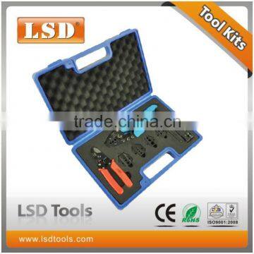 LSD good quilty Combination tool set (AN-05H-5A2) for TV cables, contains coaxial cable crimping tool & replaceable dies