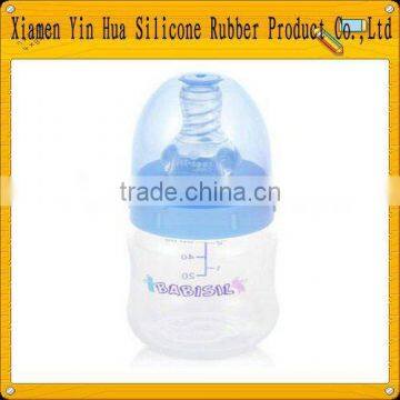 Cute silicone baby milk bottle