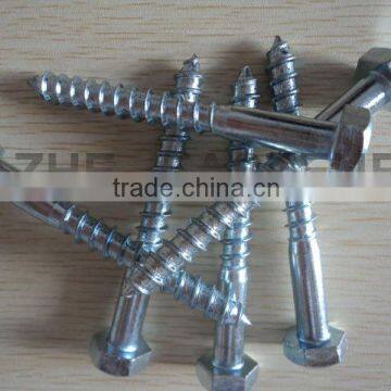 Zinc plated Hex head wood screws DIN571