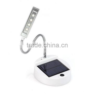 4 led Solar Power Flexible Desktop Reading Lamp Light