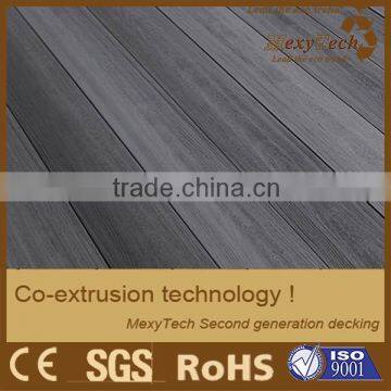 2016 New Tech Composite Black Color Wood Grain Texture Exterior Wpc Decking photo-2