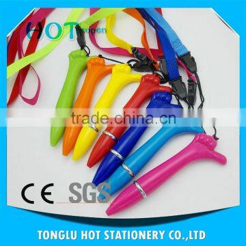 Lanyard Ball pen with thumb gesture