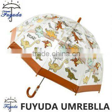 POE cartoon printing dome children transparent umbrella