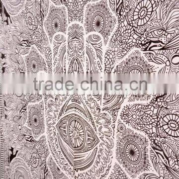 Hamsa Hand Tapestry Hand of Fatma Islamic Wall Art Wholesale Printed Indian Tapestries Hippie Throw photo-4