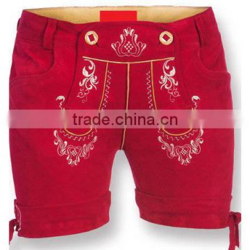 RED SUEDE LADERHOSEN SHORT PAKISTAN