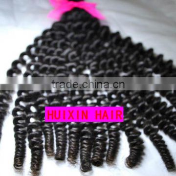 100% human Natural virgin Malaysian spiral hair extensions weave free shipping