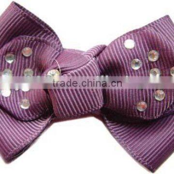 Unique grosgrain ribbon bows with crystal