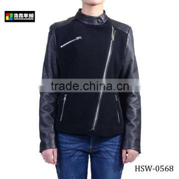 Cool Design Black Woman Jacket, Ladies Fashion Black Jacket