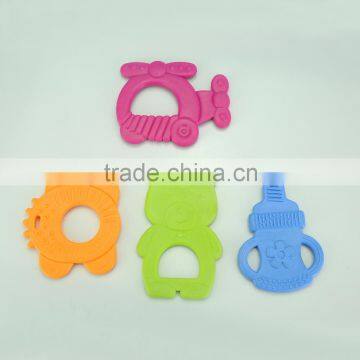 Funny animal design TPE teether/ plastic teether/ teething ring