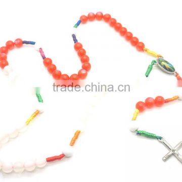 rosary, religious arcylic bead rosary , Catholic rosary necklace