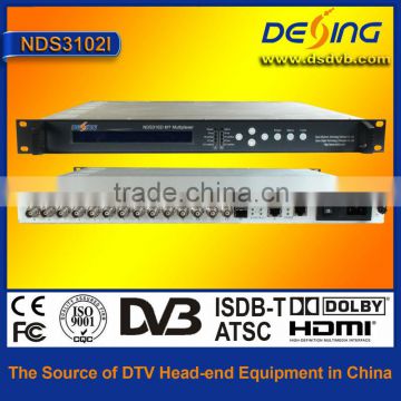 DVB EIT ASI multiplexer ( 8 ASI in, 2 IP and 2 ASI out)