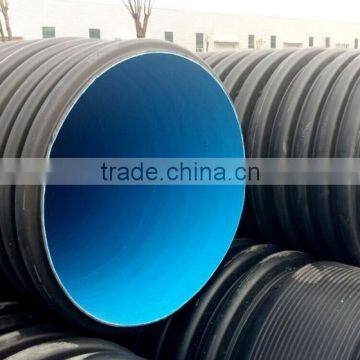 Black hdpe drainage pipe 4KN 8KN ring stiffness