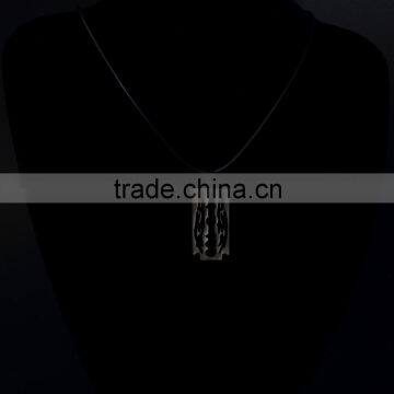 Fashion Jewelry Blade Design Pendant Necklace 316L Stainless Steel for Men Women photo-5