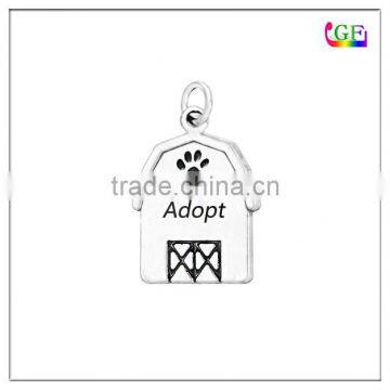 Custom logo pet house metal pendant