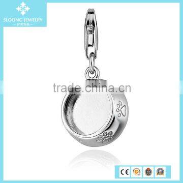 Pet Bowl Dish Charm Accessory Product in Sterling Silver