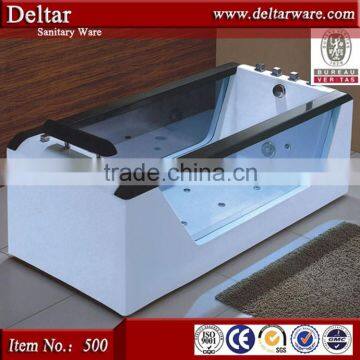 huge massage bathtub, water air massage whirlpool bathtub price, sitting bathtub glass two side