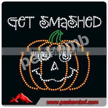 Get Smashed Pumpkin Hotfix Rhinestone Transfers Iron On For Kid's Halloween Costumes