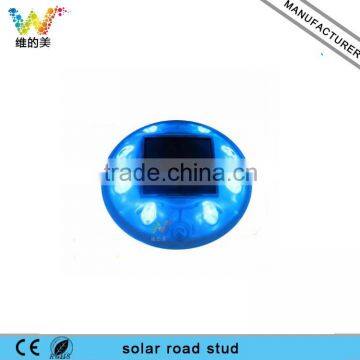 LED Factory Cat Eye Round Plastic Blue Safety Light Solar Road Stud