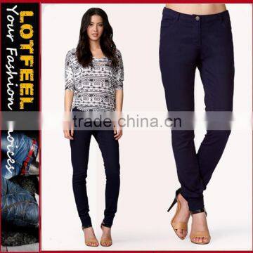 Colored Five-Pocket women Skinny Jeans (LOTX242)