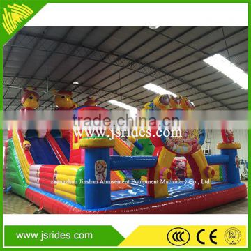 large outdoor bouncy playground inflatable jumping trampoline jumping castle with slide