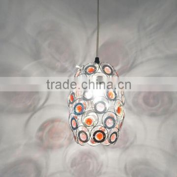 Festival Glam Metal Frame Crystal Beads Pendant Lamps / Lights