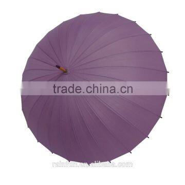 24 k Manual Open Strong Purple Long Umbrella photo-3
