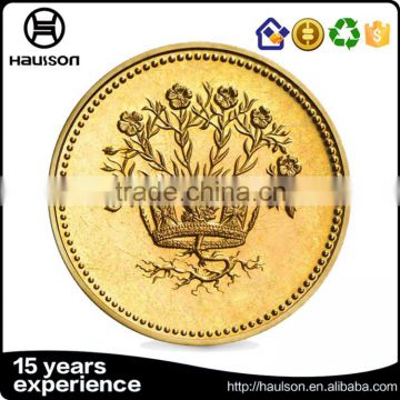 Alibaba trade assurance hot sale free sample pressing iron imitation gold plated custom metal round challenge coin