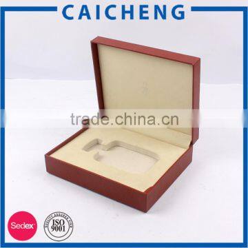 Custom logo embossing gift packaging high quality PU leather box