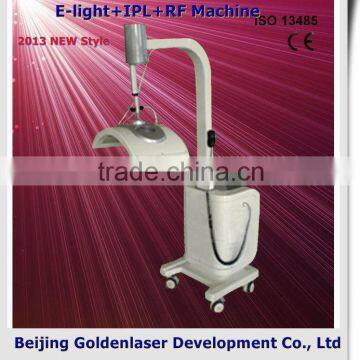 10MHz 2013 Multifunctional Beauty Equipment E-light+IPL+RF Pain Free Machine Monopolar Bipolar Tripolar Rf Machine