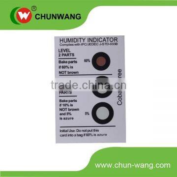 Humidity Indicator Cards, Water Sensitive Sticker