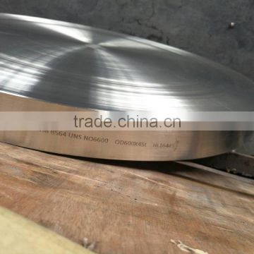 ASTM B564 alloy600 plate flange