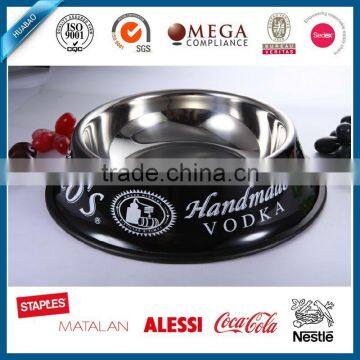 Black Color Custom Logo Printed Metal Medium and Larger Size Pet Feeder