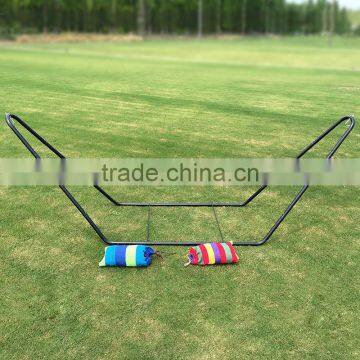 Double Hammock With Steel frame Stand Swinging Camping Outdoor Cotton Autumn