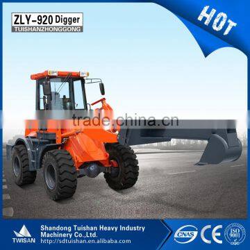 Euro 3 engine 2.0T wheel loader used in construction, building used equipment made in China