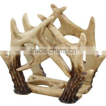 Personalized Handmade Painted Decorative Poly Resin Realistic Antler Napkin Holder