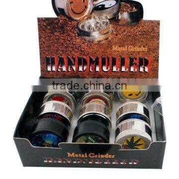 Colorful 4 parts or 2 parts hand spice grinder